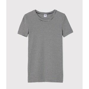 Petit Bateau WOMEN'S ICONIC ROUND-NECK STRIPED COTTON T-SHIRT EUC Size S